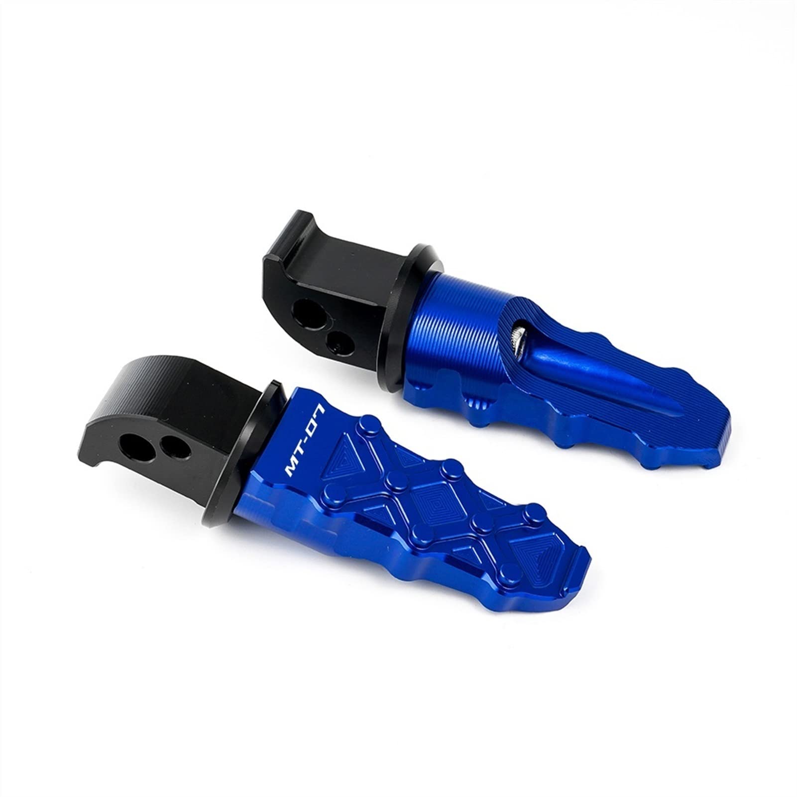 Repose-pieds passager CNC bleu Yamaha MT-07 pour vos trajets et duos de 2014 à 2020