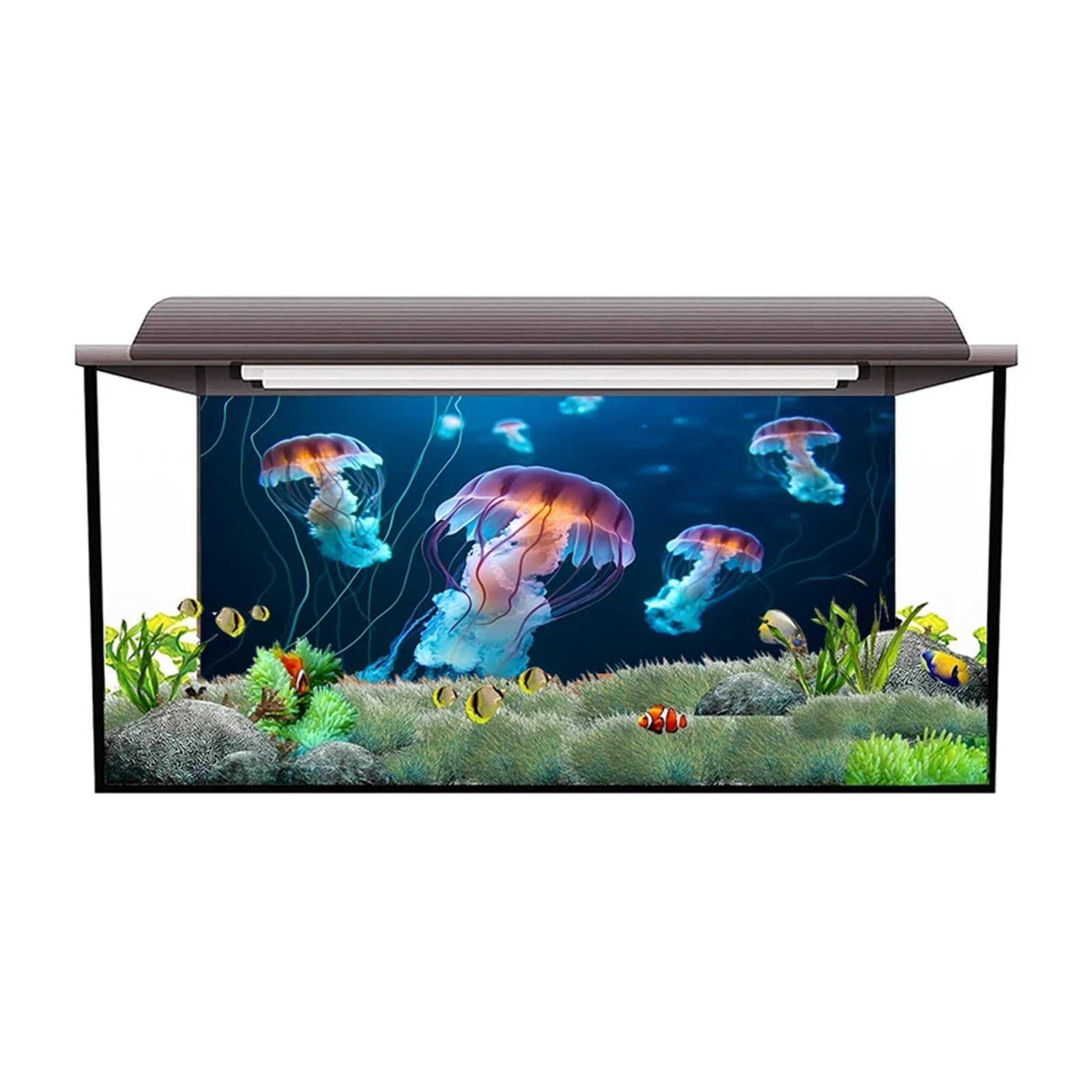 Fond D'aquarium Autocollant de Fond d'aquarium, décoration d'aquarium, Papier Peint Autocollant, arrière-Plan(41x 122cm)