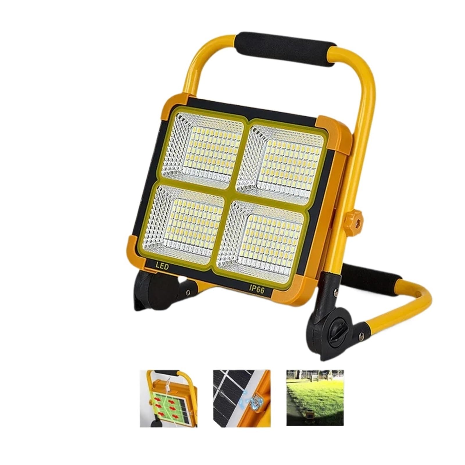 TIEOAXFT 1000w Solar Flood Light Portable LED Reflector Spotlight Rechargeable Projector Floodlight Emergent Solar Portable Lamp