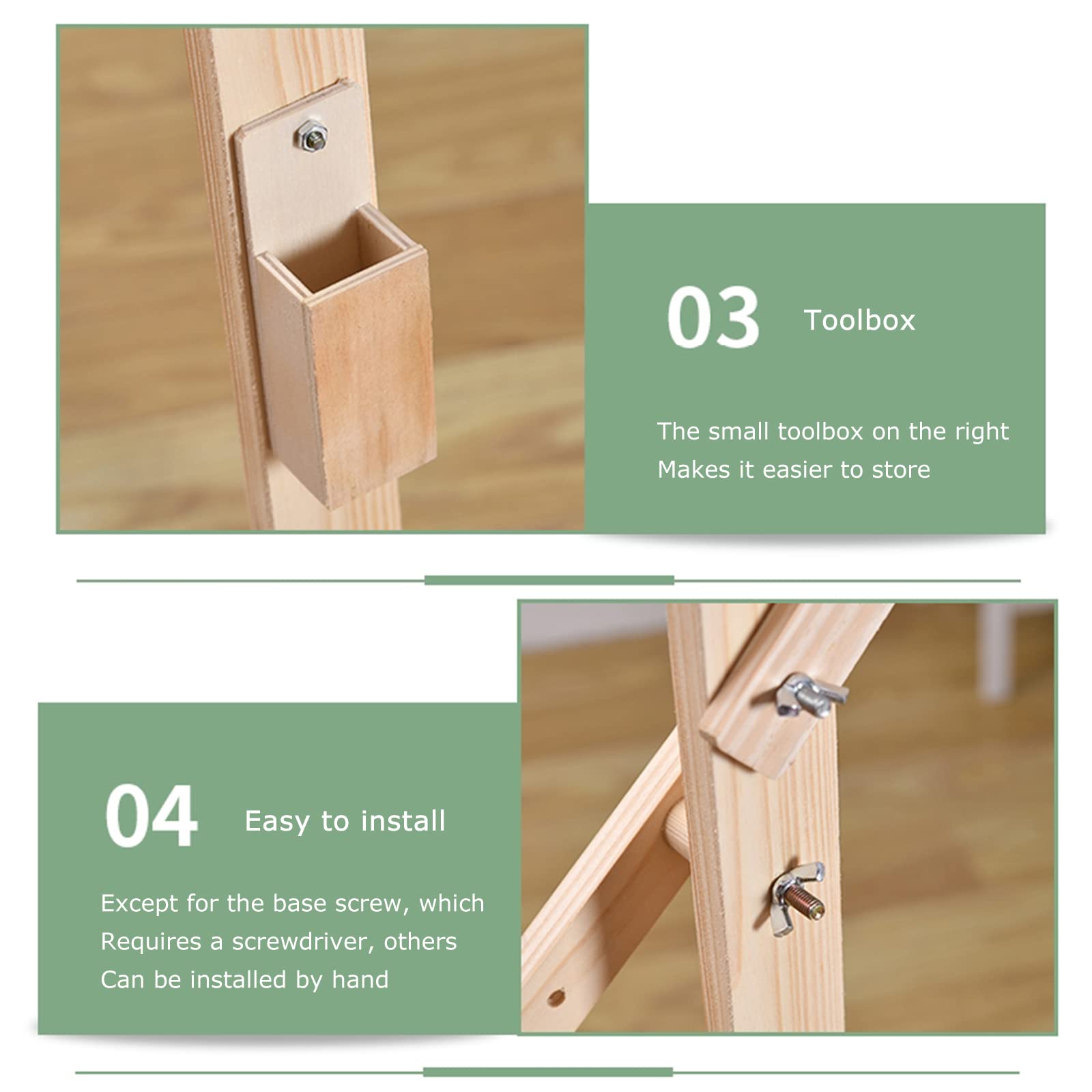 Stickrahmen, Ständer, Kreuzstichrahmen, verstellbar, Holzrahmen zu Stickrahmen, Handarbeitsständer Stickrahmen aus Holz