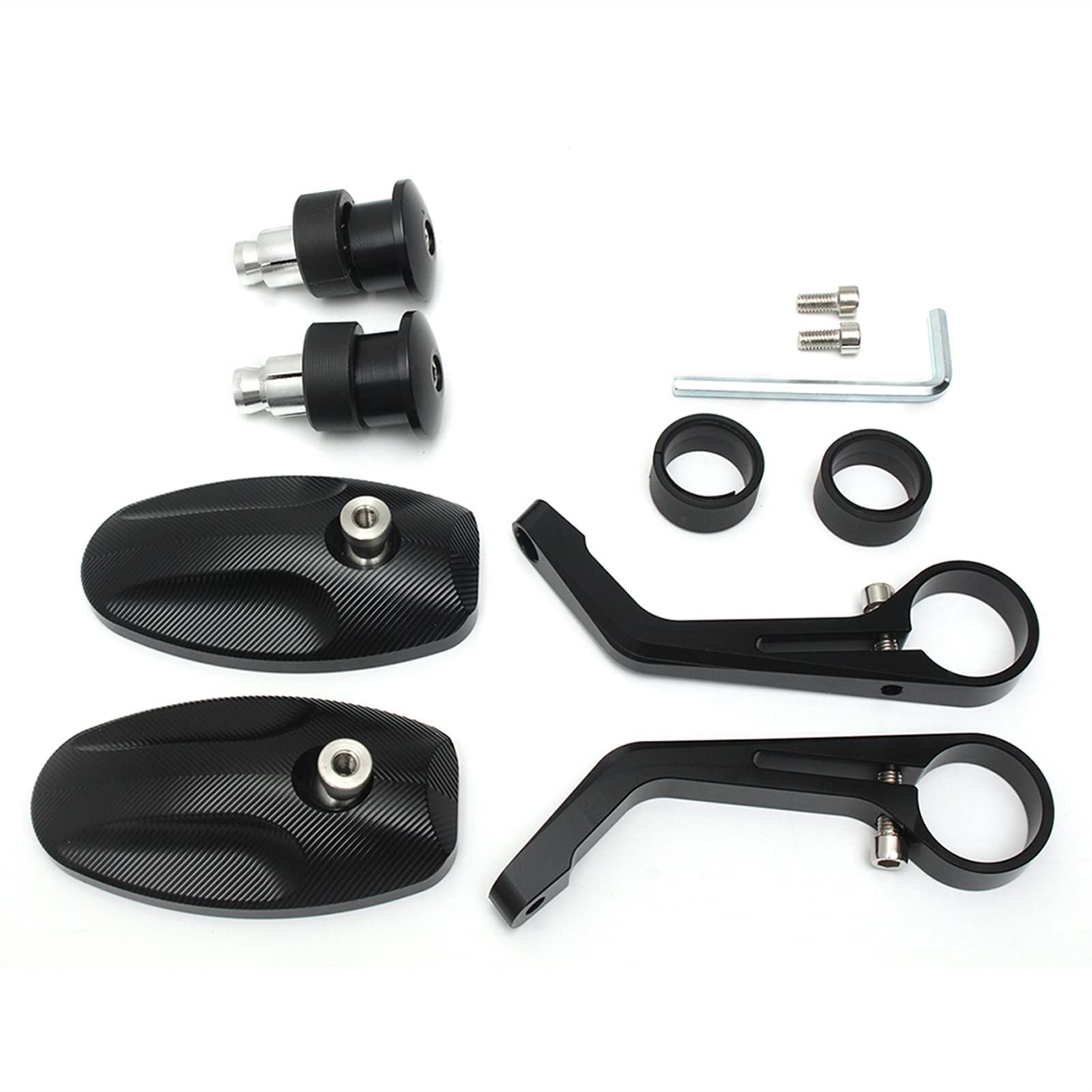 Specchietti Specchietti Retrovisori Per Moto 2 Pezzi Specchietti Retrovisori Per Moto CNC Bar End Nero Accessori Per Specchietti Retrovisori Laterali Per Triumph Speed Triple