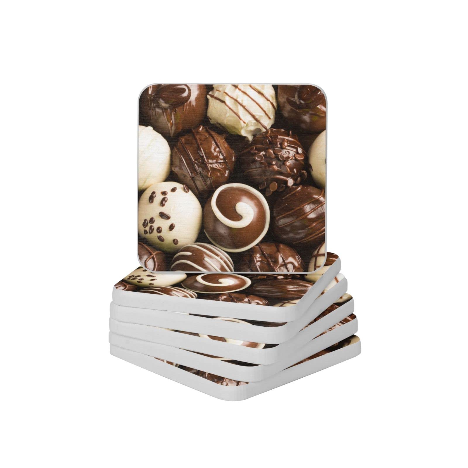 Sous-verres en diatomite chocolat anti-tache pour éliminer l'humidité sur vos meubles