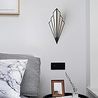 Vista 5 de Juego de dos lámparas de pared de estilo moderno, apliques de pared a batería con control remoto, lámpara de iluminación Art Deco inalámbrica