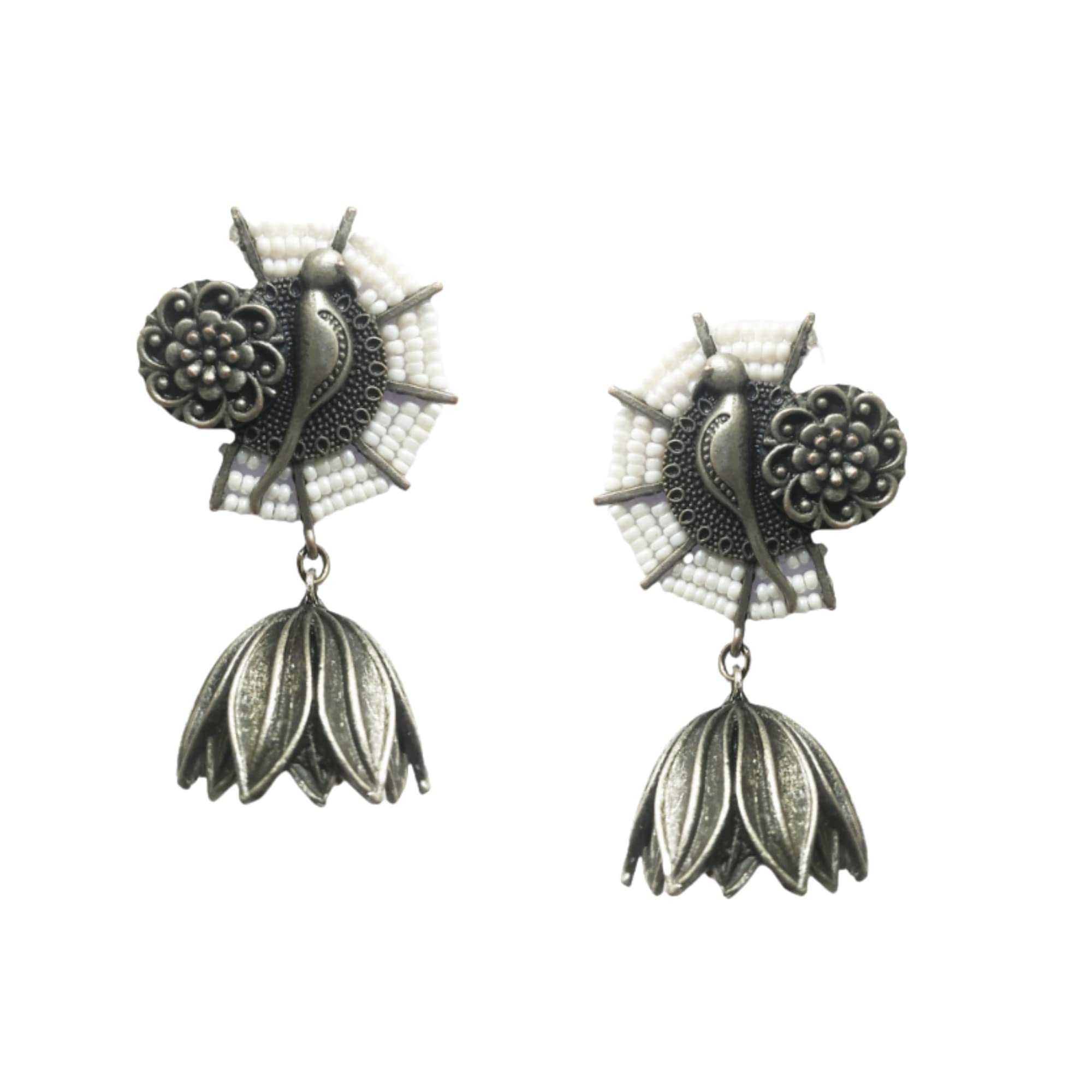 See full amazon price history chart for Dulcett India | Black Metal Jhumka Ethnic German Silver Jhumka Earrings |Black Oxidised Earrings | German Silver | Black Metal Polish Designer Earrings| Floral Shape Jhumka for Girls & Women Dulcett India | Black Metal Jhumka Ethnic German Silver Jhumka Earrings |Black Oxidised Earrings | German Silver | Black Metal Polish Designer Earrings| Floral Shape Jhumka for Girls & Women (B0BXPZX3D3) Amazon Price History, Amazon Price Tracker