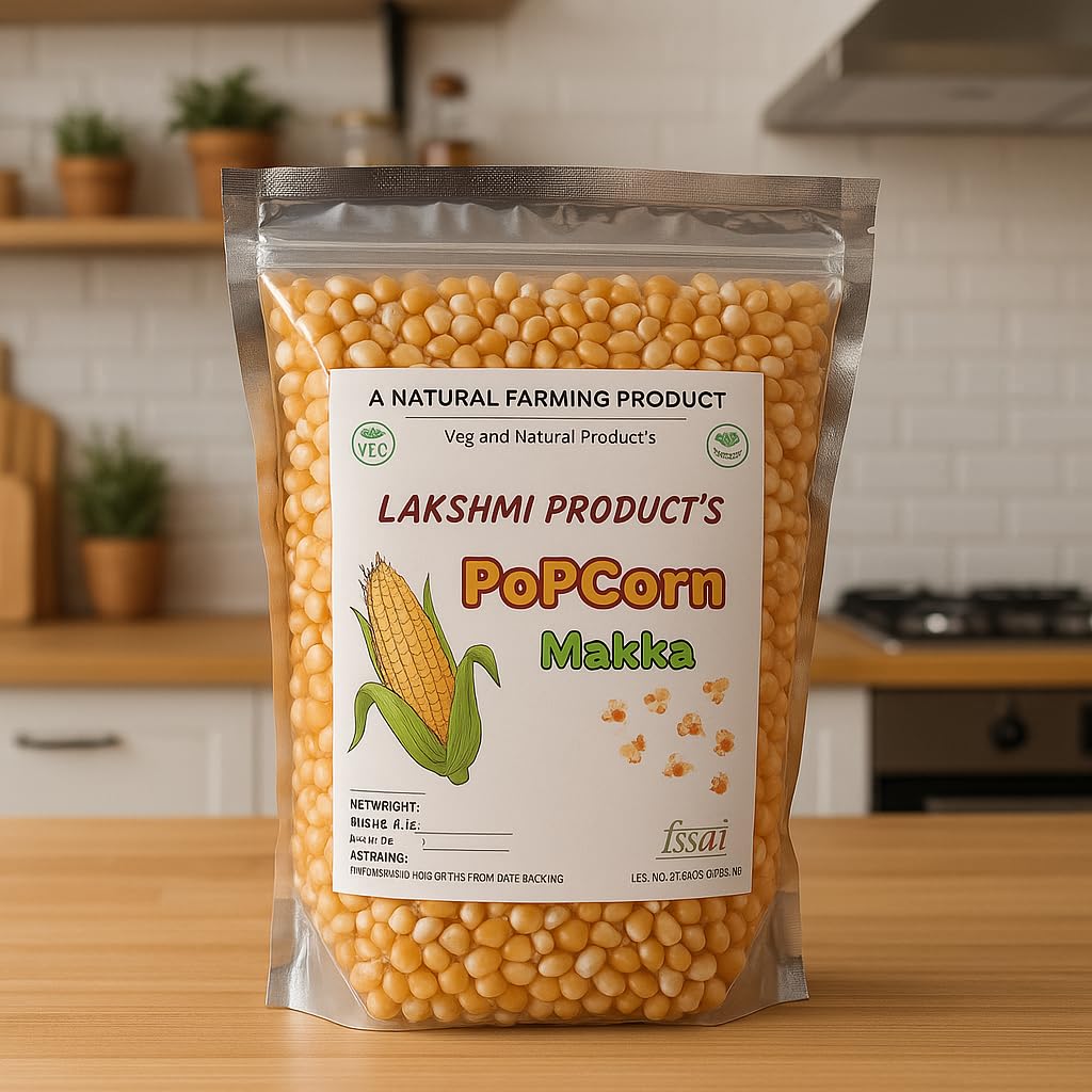 LAKSHMI PopCorn Maize/Corn Kernel's For Popping (250 Gram) Veg and Natural Farming, Gluten Free, High in Fiber, Chemical Free Maize (250 Gram's)-picture-13