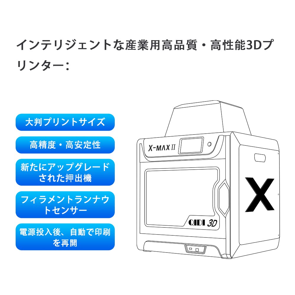 Amazon | QIDI TECH X-MAXⅡ3 Dプリンタ、新アップグレード 