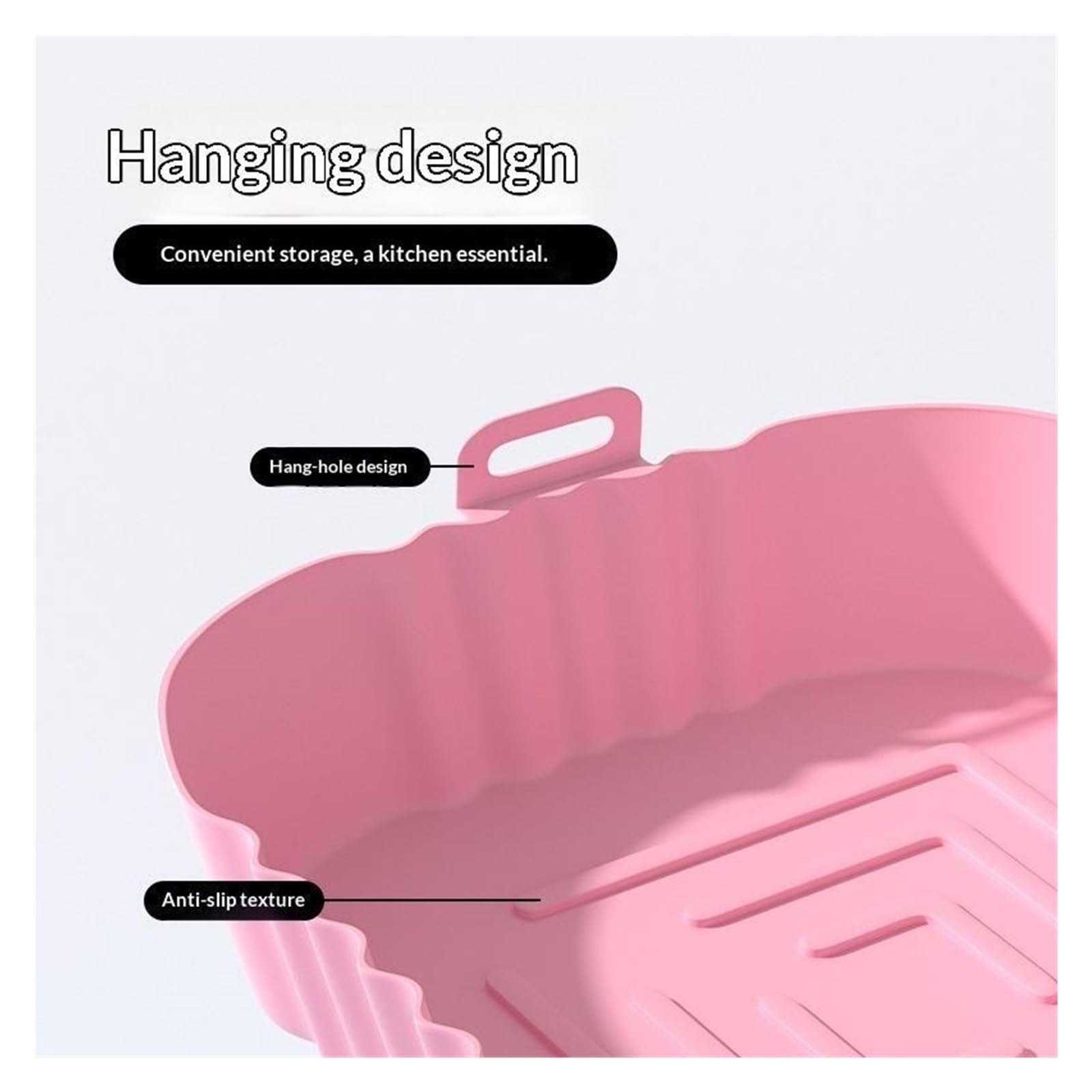450°F Silicone Non-Stick Baking Mats, Dual Texture & Dishwasher Safe for Oven/Air Fryer, Crispy/Steam Cooking, 1/3/6Pcs(3PCS Red Round 22CM)
