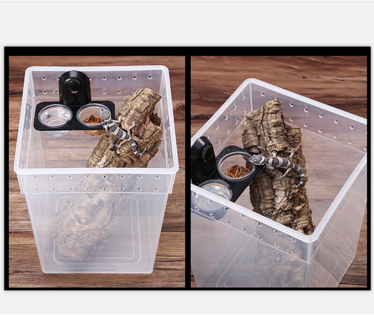 HEMOTON Reptile Box and Lizard, Lightweight Pp Material with Superimposed Buckles from Running, for Storing Small Pets and Breeding