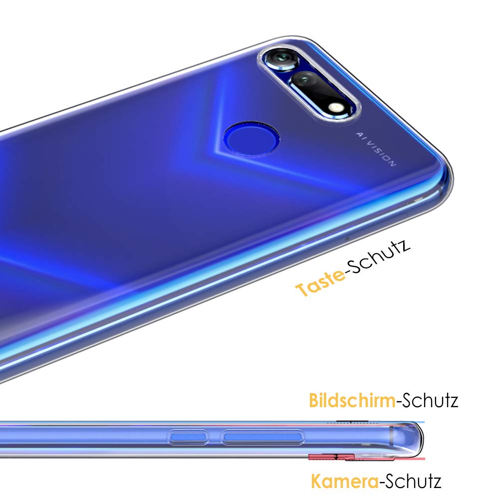 Beetop Huawei Honor View 20, custodia protettiva ultra sottile, trasparente, in morbido silicone TPU, per Huawei Honor View 20, trasparente