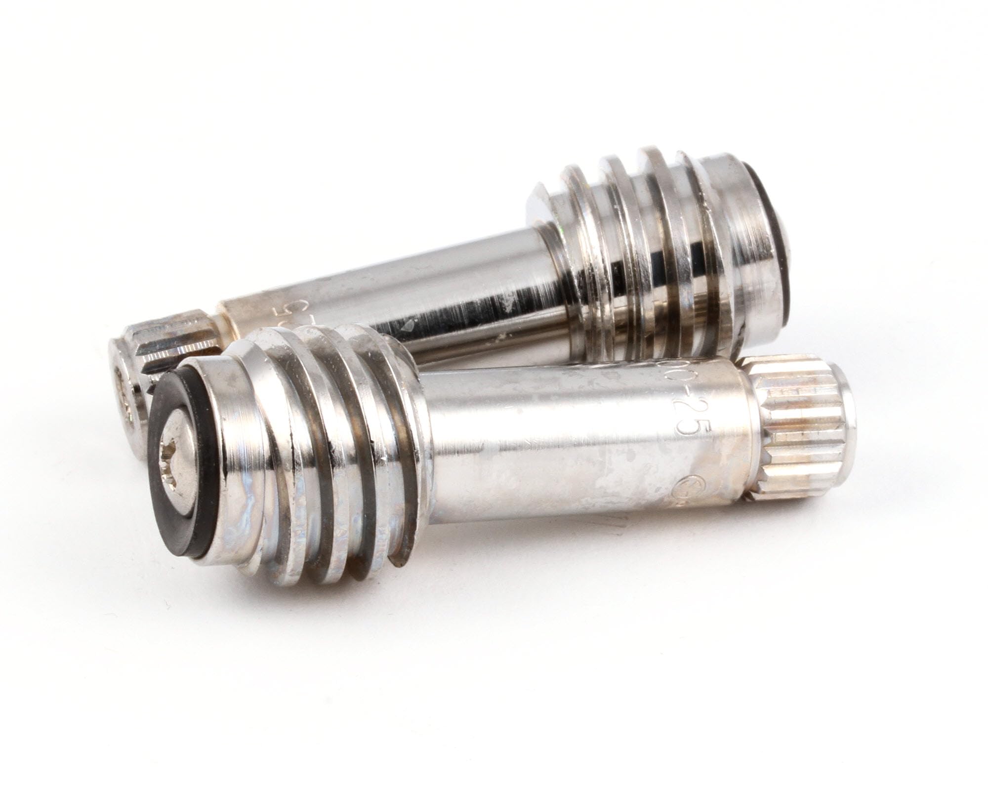 T&S Brass B-12K Kit de piezas para grifos de placa de trabajo: husillo izquierdo y derecho, arandelas de asiento, tornillos de arandela
