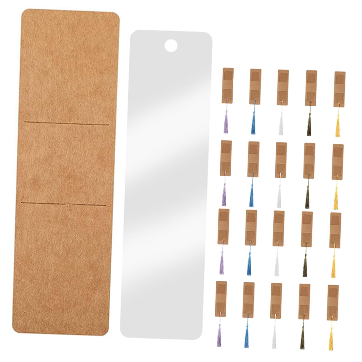 HOMSFOU 120 Set Segnalibri Per Etichette Segnalibri Vuoti Convenienti Per Pagine Libri Kit Con Nappa Kit Per