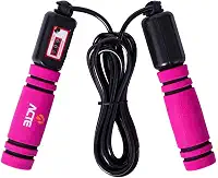 Acte, Corda de Pular 2,75m em PVC e Espuma com Contador de Giros para Exercícios Físicos, T2-R, Rosa