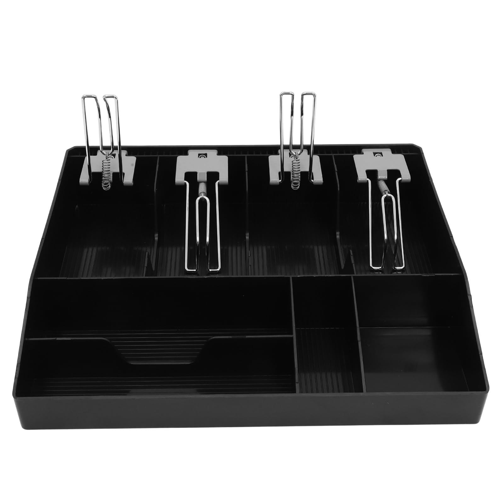 Portamonete Multi-scomparto Per Registratori Cassa Organizer Denaro Con Clip Per Supermercati e Negozi Facile Accesso Contanti e Monete