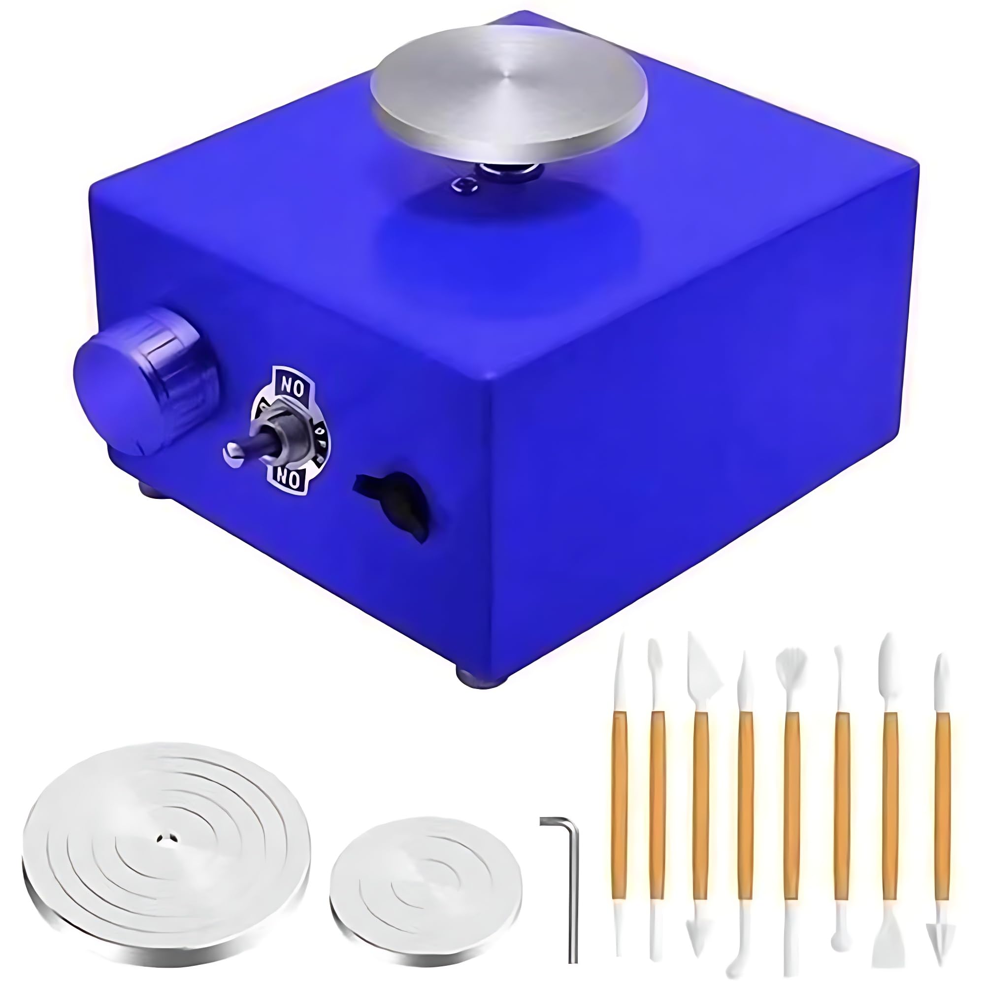 Mini rueda de cerámica eléctrica con platos de 6 y 10 cm y velocidad ajustable