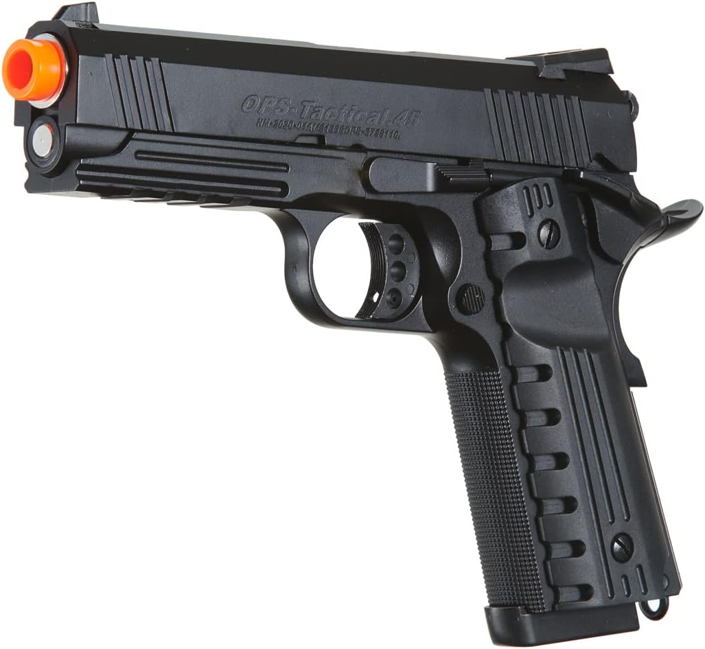 Golden Ball x Eagle 320 FPS Green Gas 1911 Gas Blowback Airsoft Pistol - Black