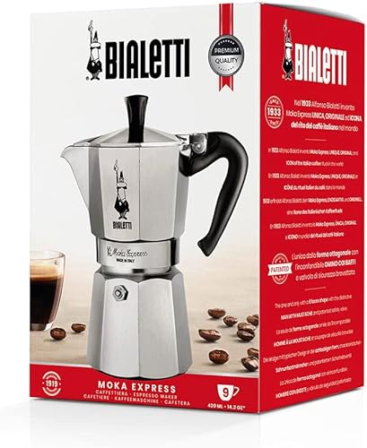 Vista 32 de Bialetti- COLECCIÓN DE MOKA EXPRESS ITALIA: fabricante de café espresso icónico, hace café italiano real, moka olla 3 tazas (4.3 oz - 130 ml)