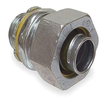 Hubbell-Raco 3405 Liquid Tight Connector, Steel, 1-1/4