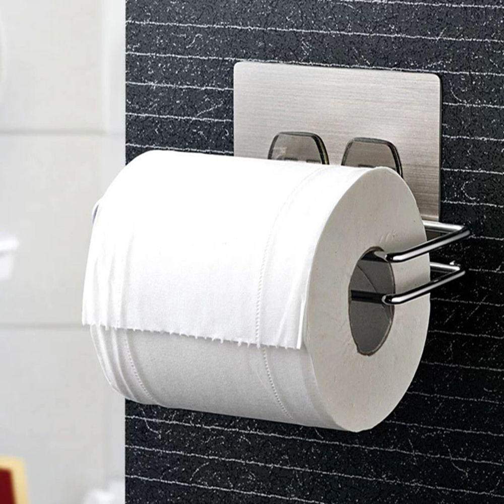 VIHAX Stainless Steel No Drill Self Adhesive Toilet Paper Holder Tissue Paper Roll Holder Bathroom Rack for Kitchen Towel Holder (B098G9P6RV) Amazon Price History, Amazon Price Tracker