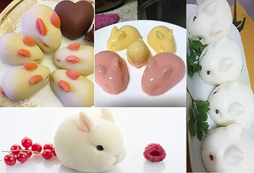 Miniatura 6 de Molde de silicona para pastel de Pascua, moldes grandes en forma de conejito y conejito pequeño, juego de moldes de chocolate, suministros de cocina