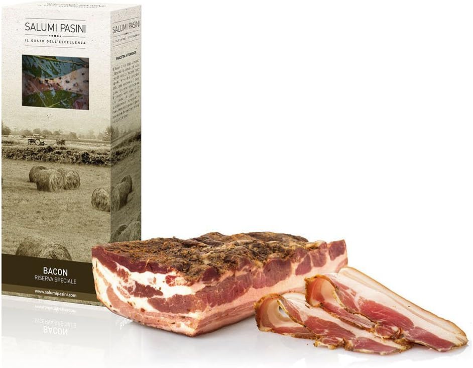 Bacon Italian Style in a Box by Salumi Pasini® | 700g | 100% Italian Meat | Gluten and Lactose free