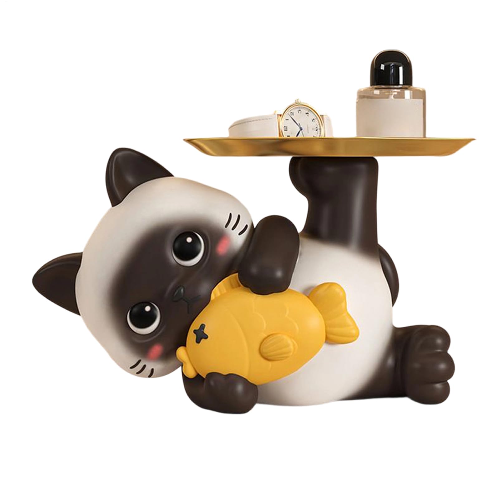 Plateau de rangement chat en résine cadeau idéal pour amateurs de chats