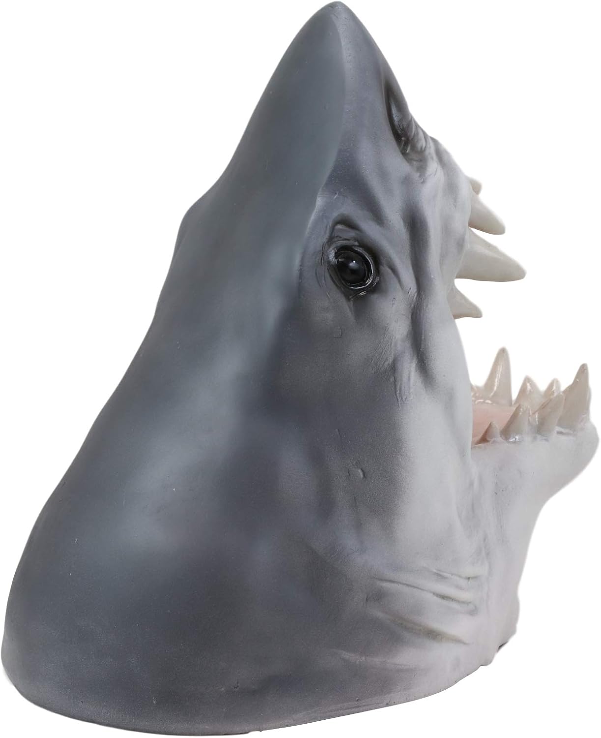Ebros Deep Ocean Marine Prehistoric Megalodon Shark Baring Jaws and Teeth Wine Holder Statue 9" Tall Nautical Coastal Sea Bottle Storage Caddy Figurine