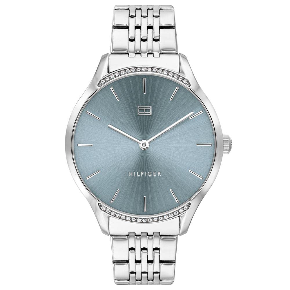 Tommy Hilfiger Reloj Analógico de Cuarzo para mujer con Correa en Acero Inoxidable
