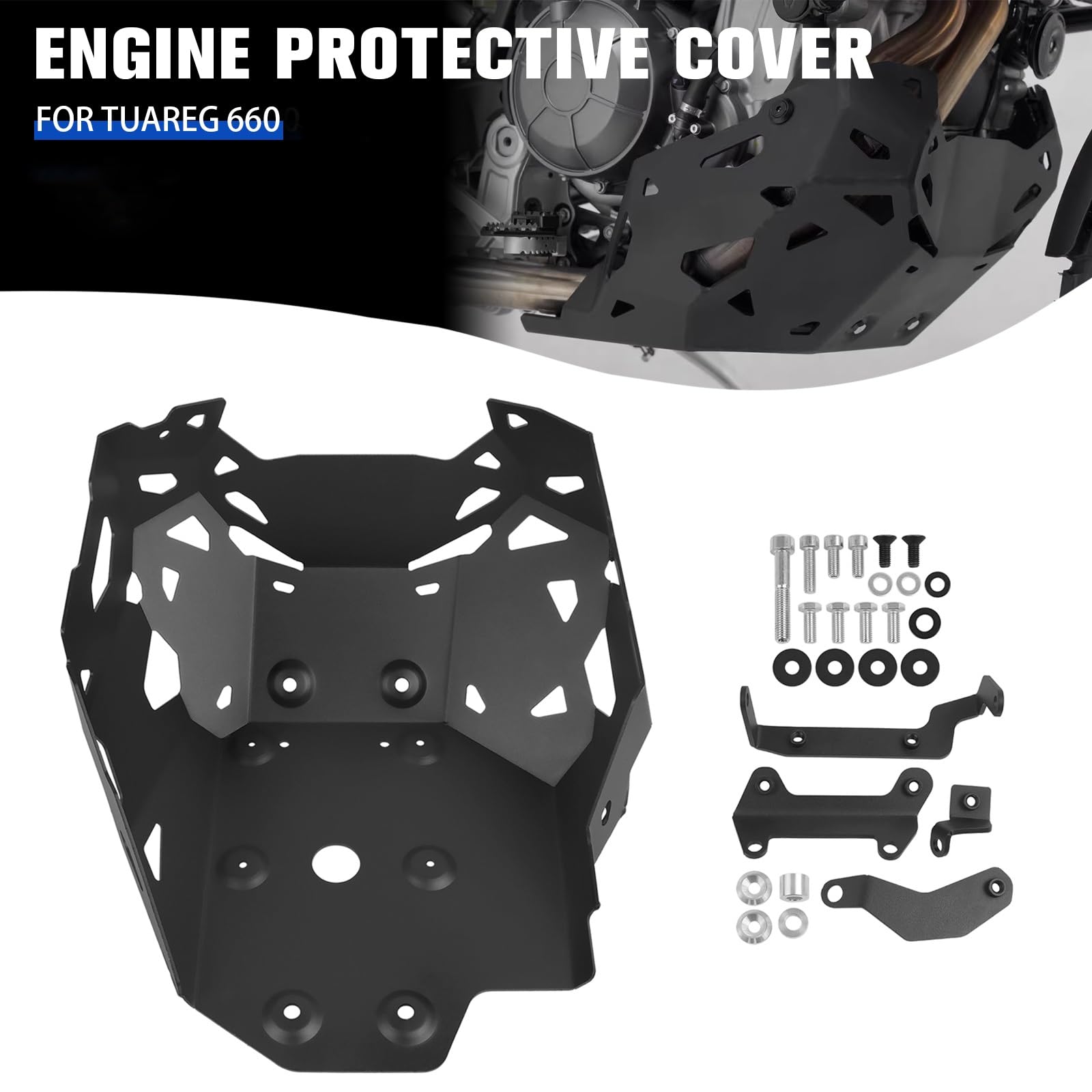 Osłona płyty podwozia Pasuje do Aprilia Tuareg 660 2021-UP pod osłona ochronna silnika płyta ślizgowa Bash rama miska na brzuch osłona miski olejowej Osłona podwozia silnika motocykla