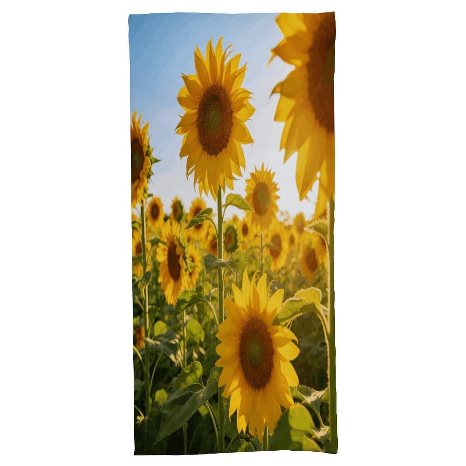Fodpand Style Sunflower Garden Bath Towel, Highly Absorbent & Quick Drying Beach Towel, Compact & Lightweight Pool Towel For Bathroom, Beach, Pool, Gym, Spa, And Hotel Use