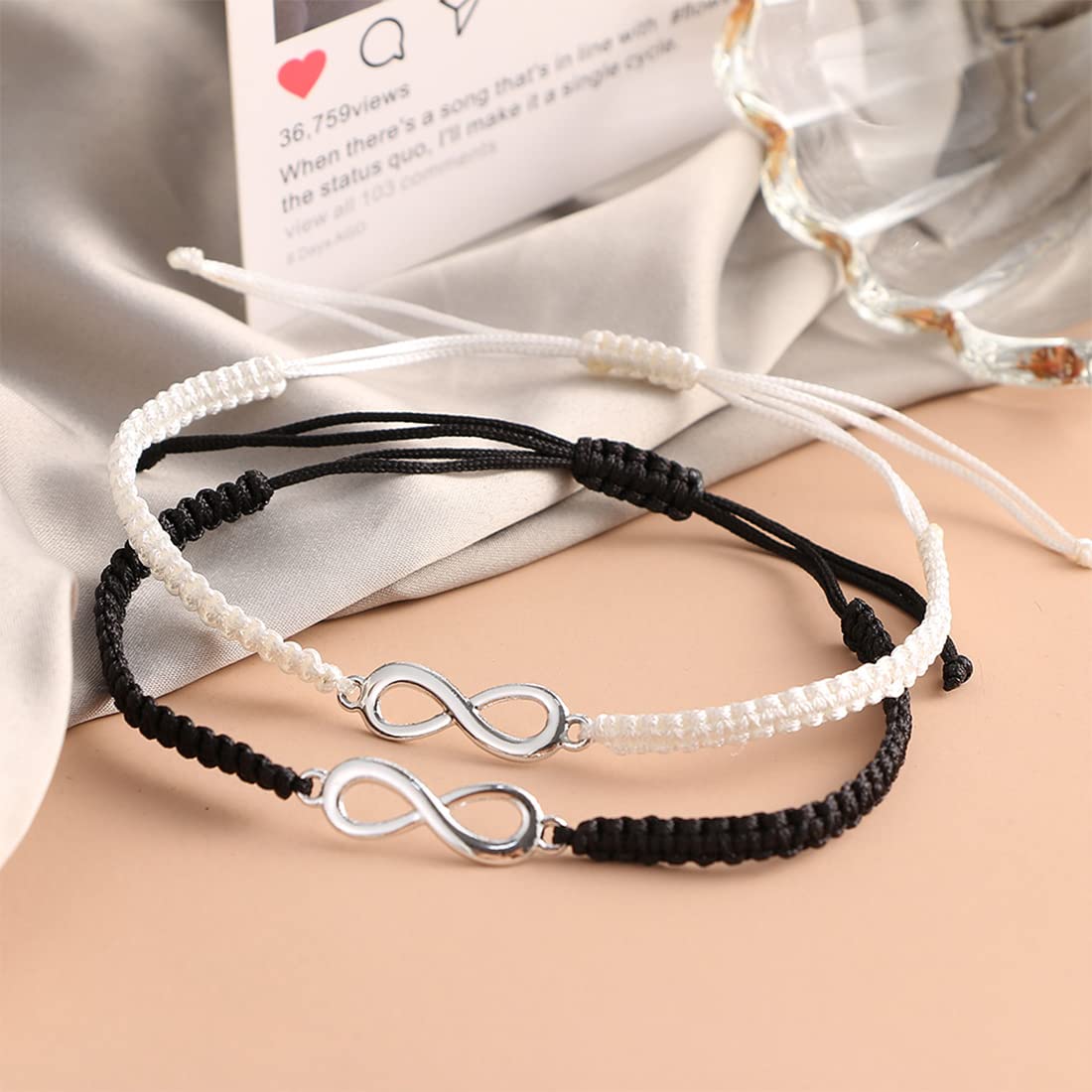 2 Stücke/Set Perlenarmband mit Modisch Krone kor, für Pärchen Für Tägliche k