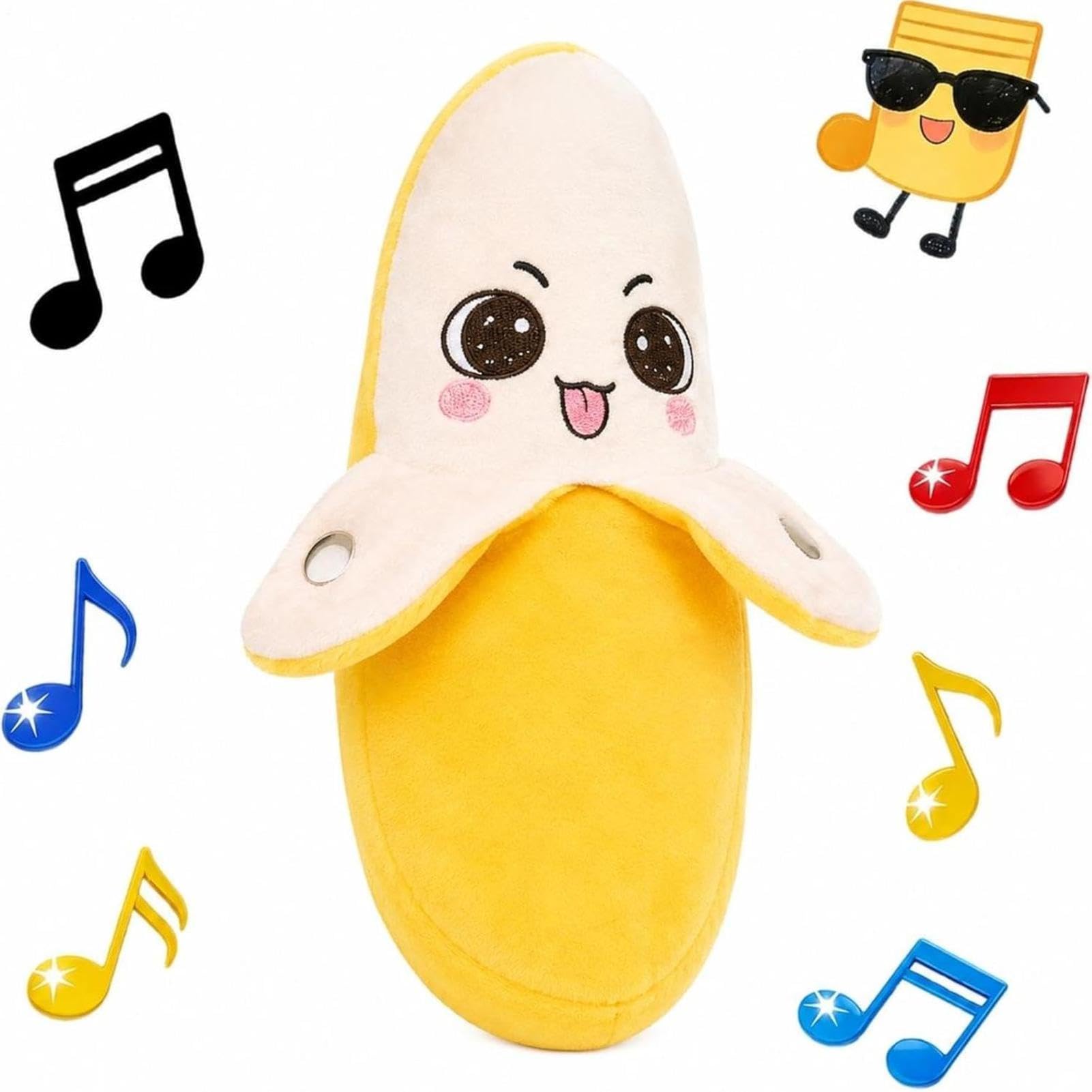 Interactive Music Plush Toy - Touch Sensitive Banana Musical Sensory Toy | Soft Plush Cuddly Doll For Kids | Birthday Gift For children | Sofa Bedroom Nursery Decor