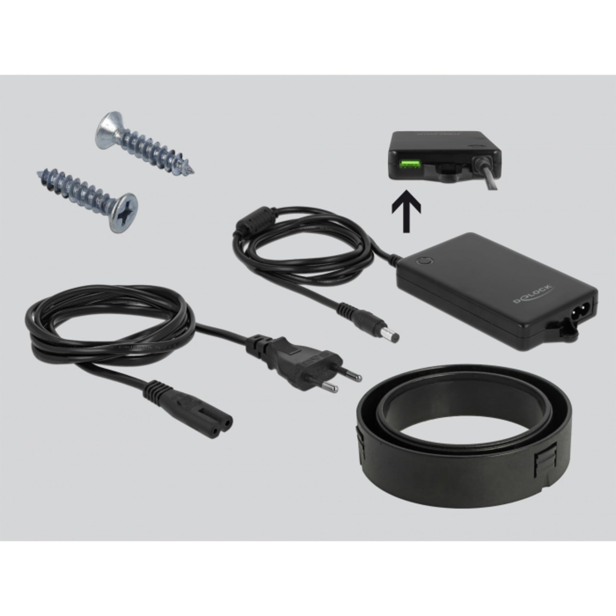 DELOCK CARGADOR USB TYPE-Câ„¢ PD 85 W + QUALCOMM QUICK CHARGE 3.0 PARA MONTAJE EN MESA
