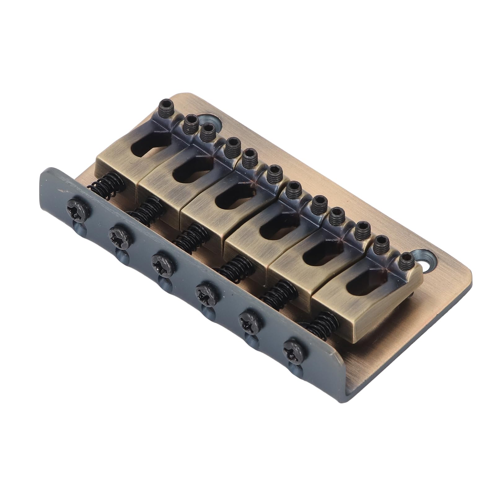 Dioche Mostek Gitarowy Mostek do Gitary Elektrycznej Aluminiowy 6 Strun Wymiana Skośnej Głowicy-trwałe Akcesorium Gitarowe Zapewniające lepszą jakość Dźwięku