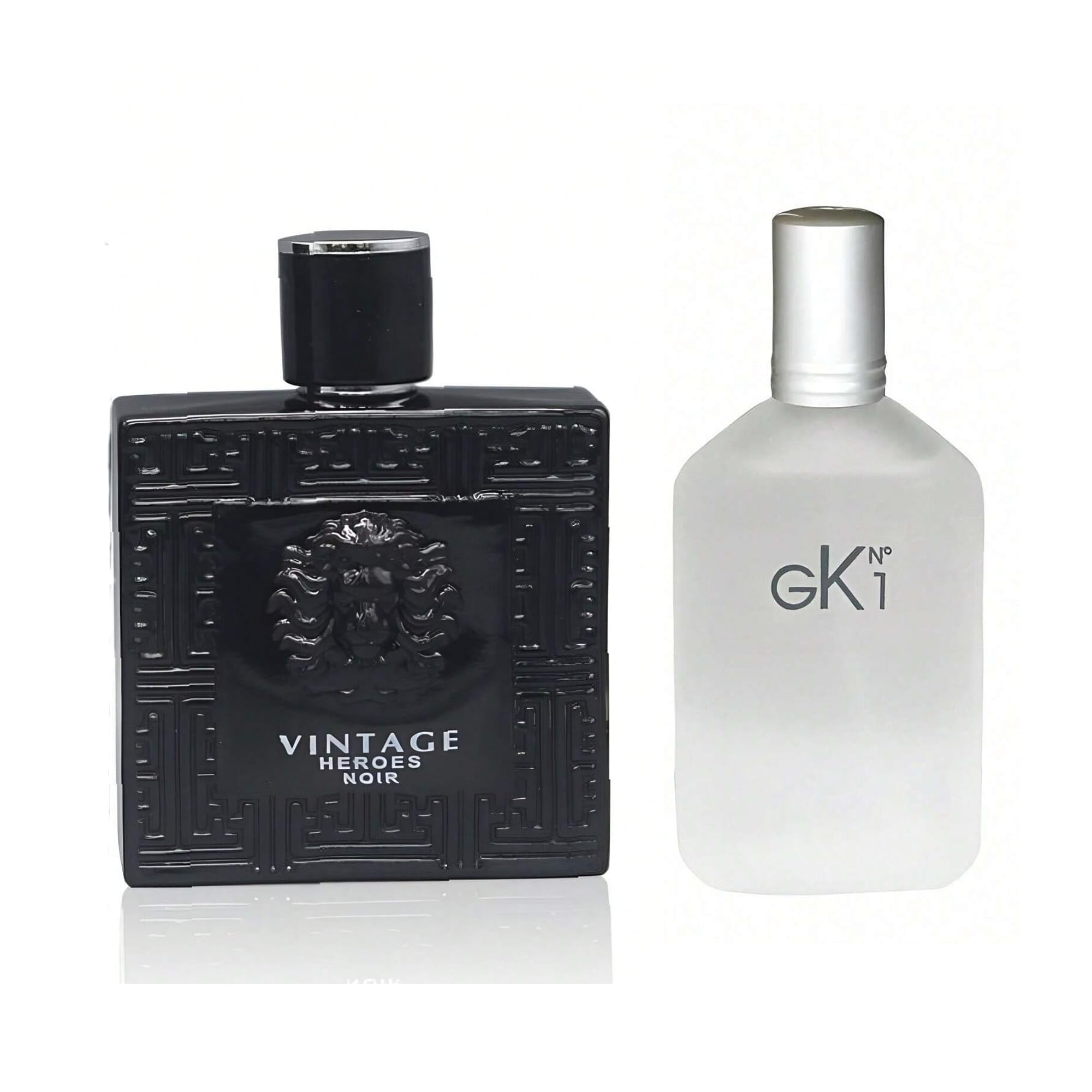 AFLUXE Vintage Heroes Noir&GK 1 Combo Cologne for Men/Eau de Parfum Natural Spray Top Notes of Green Apple and Lemon Middle Notes of Bean Base Notes of Geranium- Natural Spray 100ML