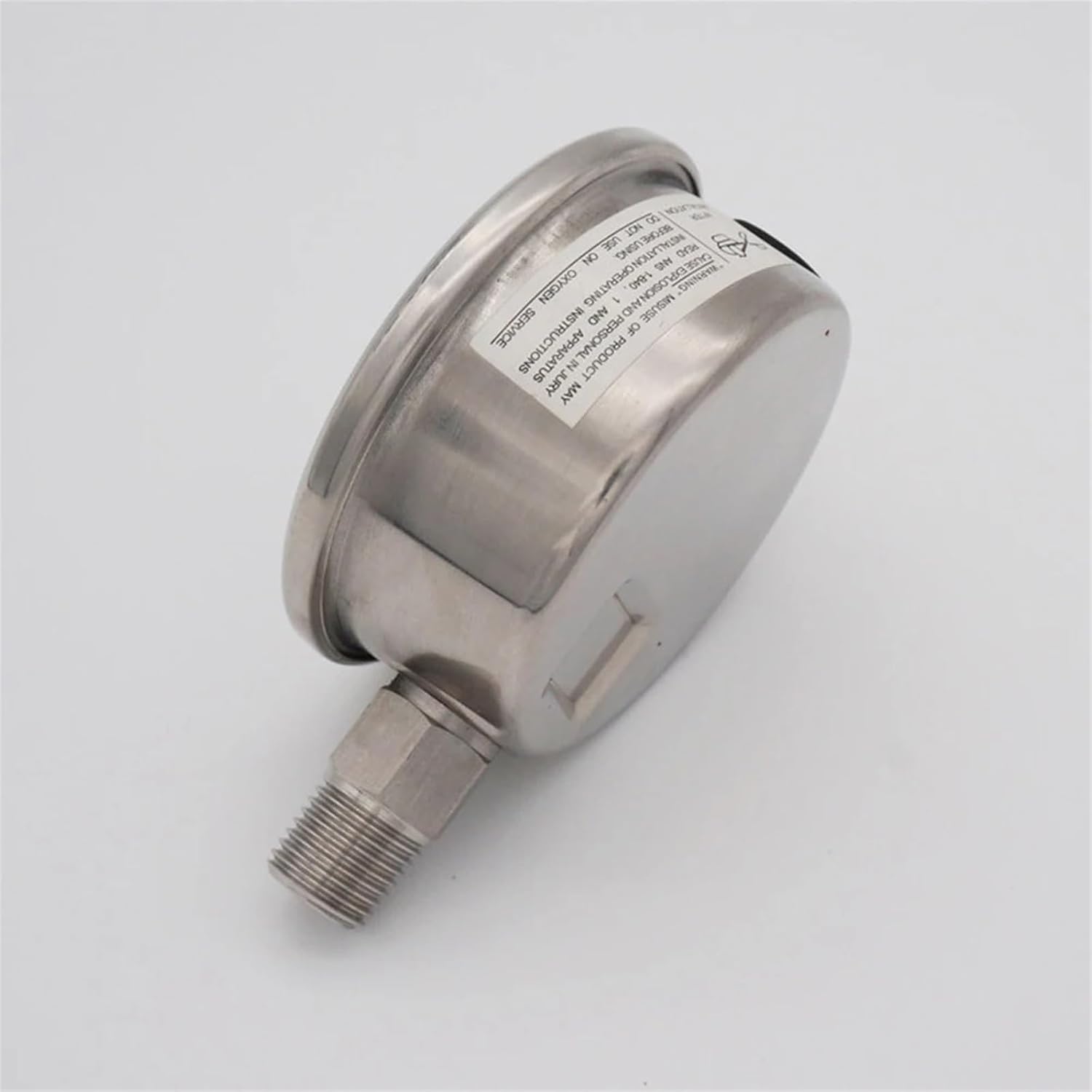 0-40 Bar 600 PSI 1/4 Inch NPT Male 60mm OD Dial Bar PSI Display Pressure Gauge SUS 304 Stainless Steel N2 Steam Pneumatic 1Pcs