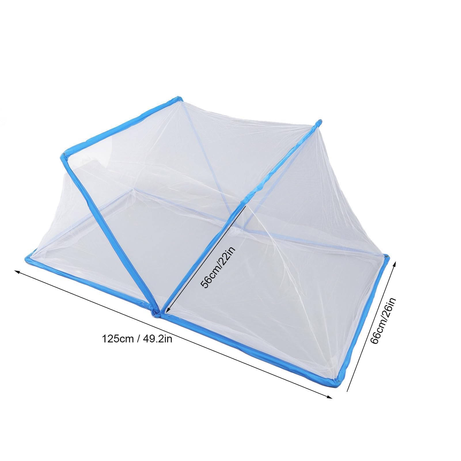 Zanzariera Pieghevole per Lettino Bambini, Tenda da Letto Estiva Durevole, Blu