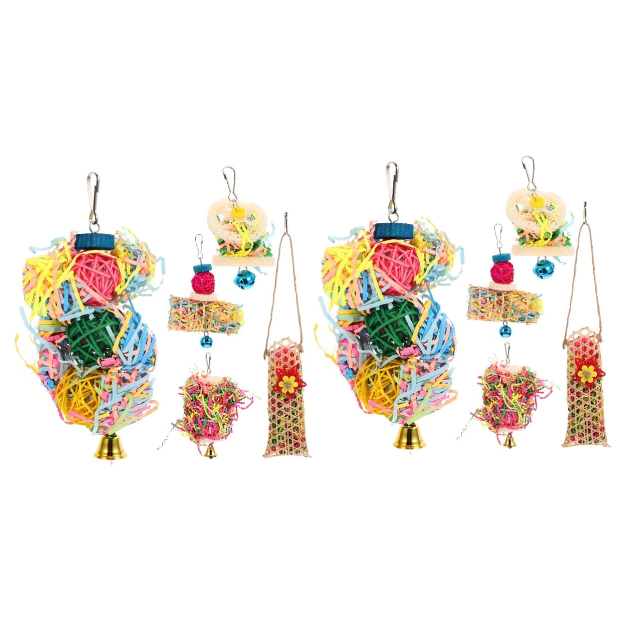 POPETPOP Lot de 2 Jouets à Mâcher pour Perroquets Et Oiseaux pour Garçons Et Filles Cage à Oiseaux Jouet de Dentition pour Perroquet
