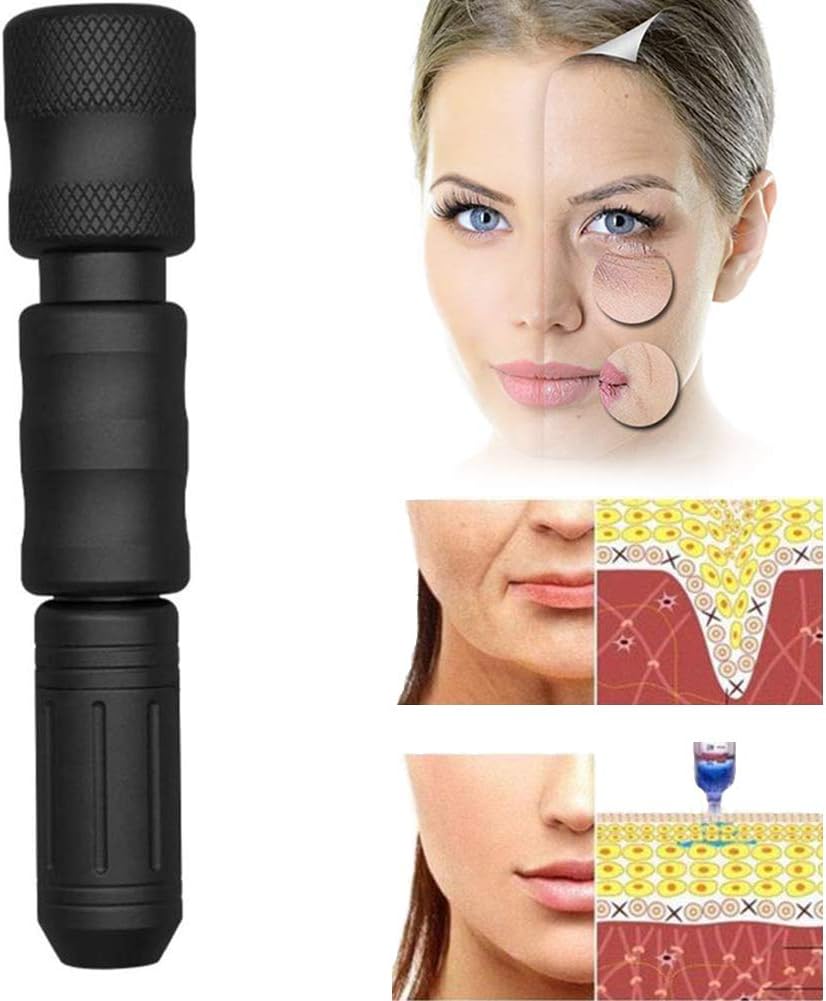POEO Hyaluronic Injection Gun, Anti-Wrinkle Skin Rejuvenation Nebulizer, 0.3Ml Filler Jnjector Noninvasive Nebulizer No-Needle Mesotherapy