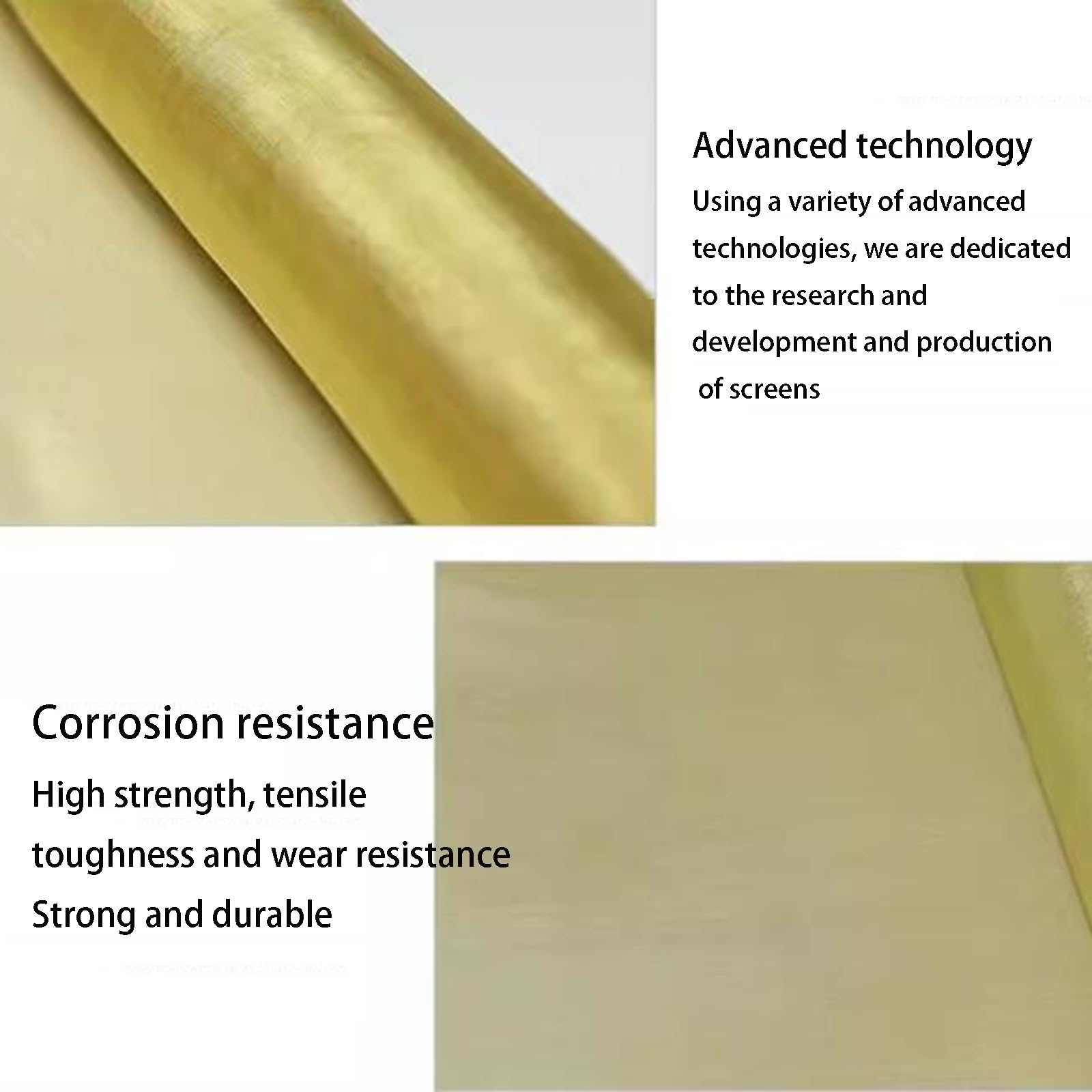 Tkanina druciana z miedzi, Siatka miedziana mosiężna wielokolorowa 10-200 mesh(Brass 1x1m,100 mesh)