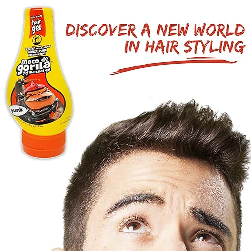 Miniatura 4 de Moco De Gorila Mini Punk. Gel para el cabello de máxima sujeción. Botella fácil de apretar, sin residuos. 2.99 oz  84.7 gr. Paquete de 3