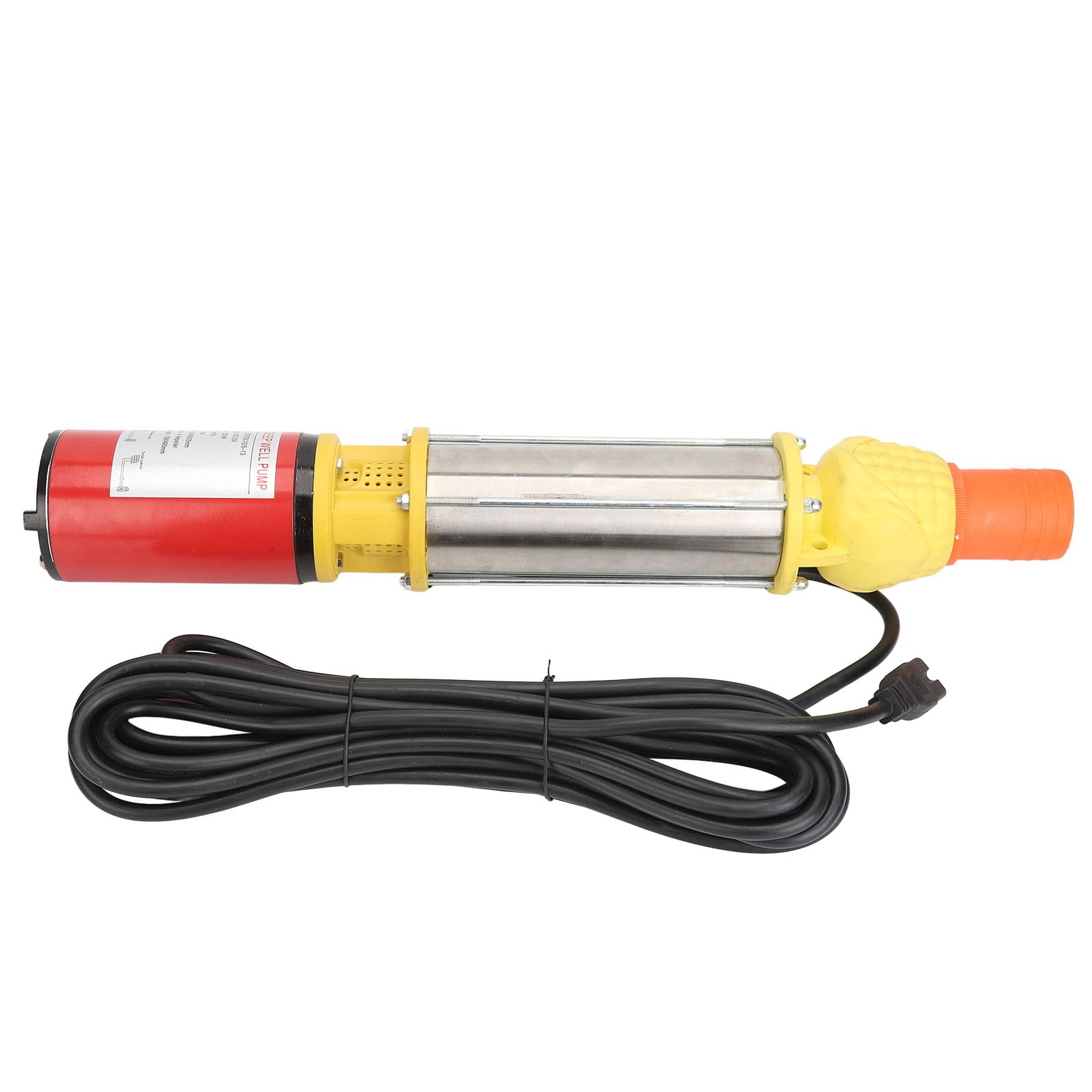 Bomba de Agua Solar, Bomba de Pozo Sumergible de Acero Inoxidable de 400 W CC 48 V con Caudal de 6 M³/h Elevación de 25 M, para Riego de Jardín, Granja, Vehículo de Camping