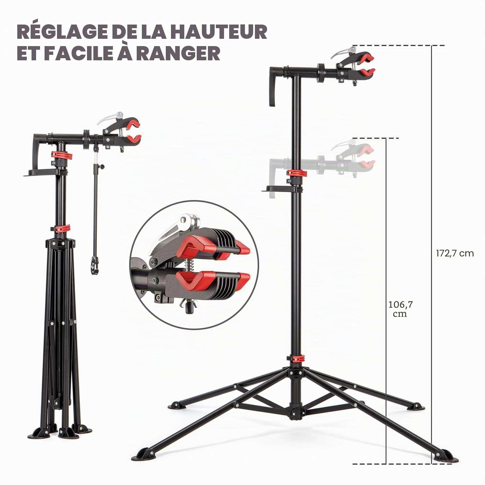 CXWXC Support de réparation de vélo - Support de vélo électrique pour travaux d'entretien - Support d'atelier pour vélos électriques - Support de réparation pour VTT et vélos de route, convient pour