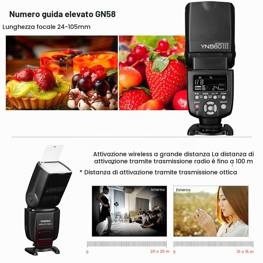 Yongnuo YN-560 - Mark III, Flash 2.4GHz per Canon/Nikon/Pentax/Olympus