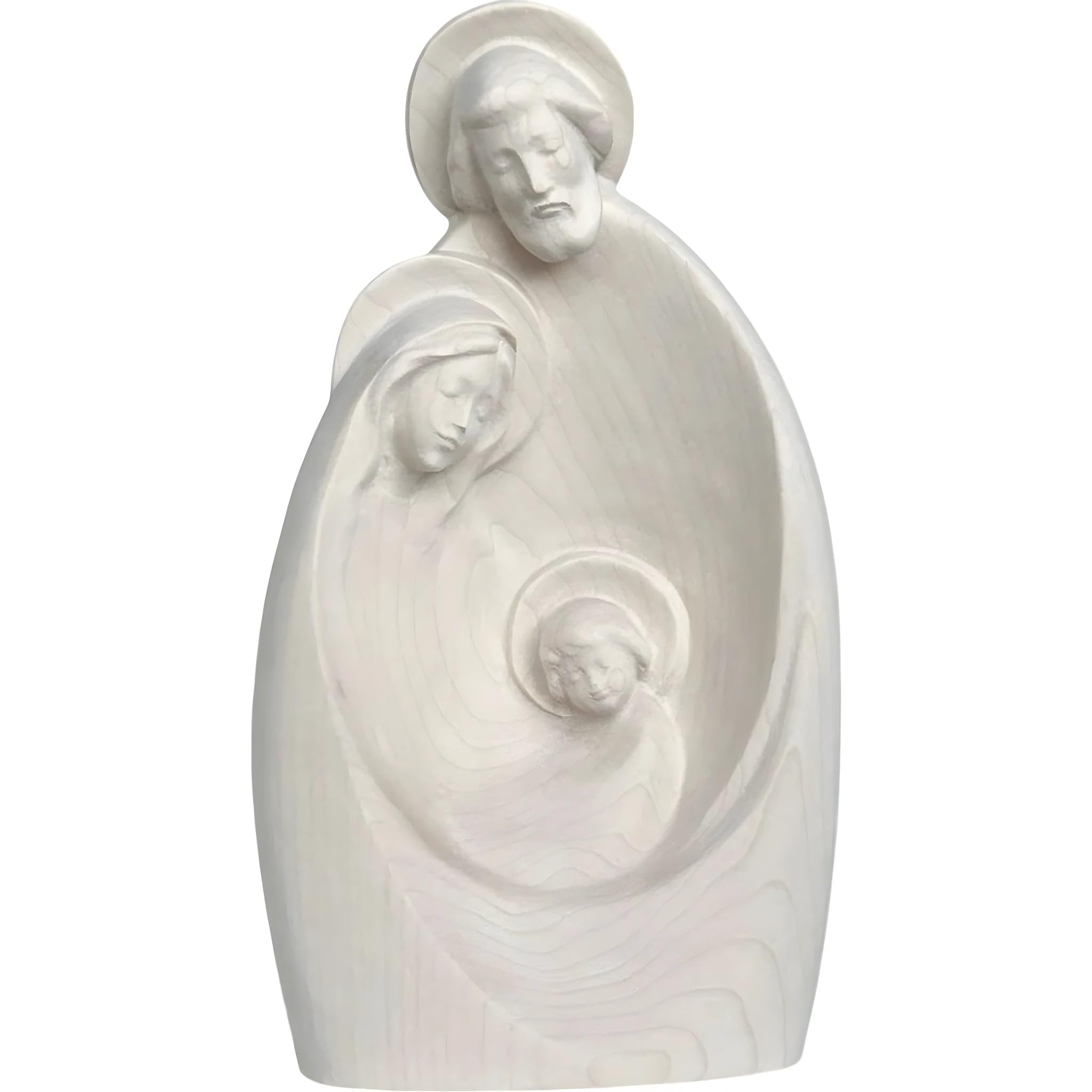 Figurine de crèche Sainte Famille en bois naturel Dolphes, l'esprit de Noël