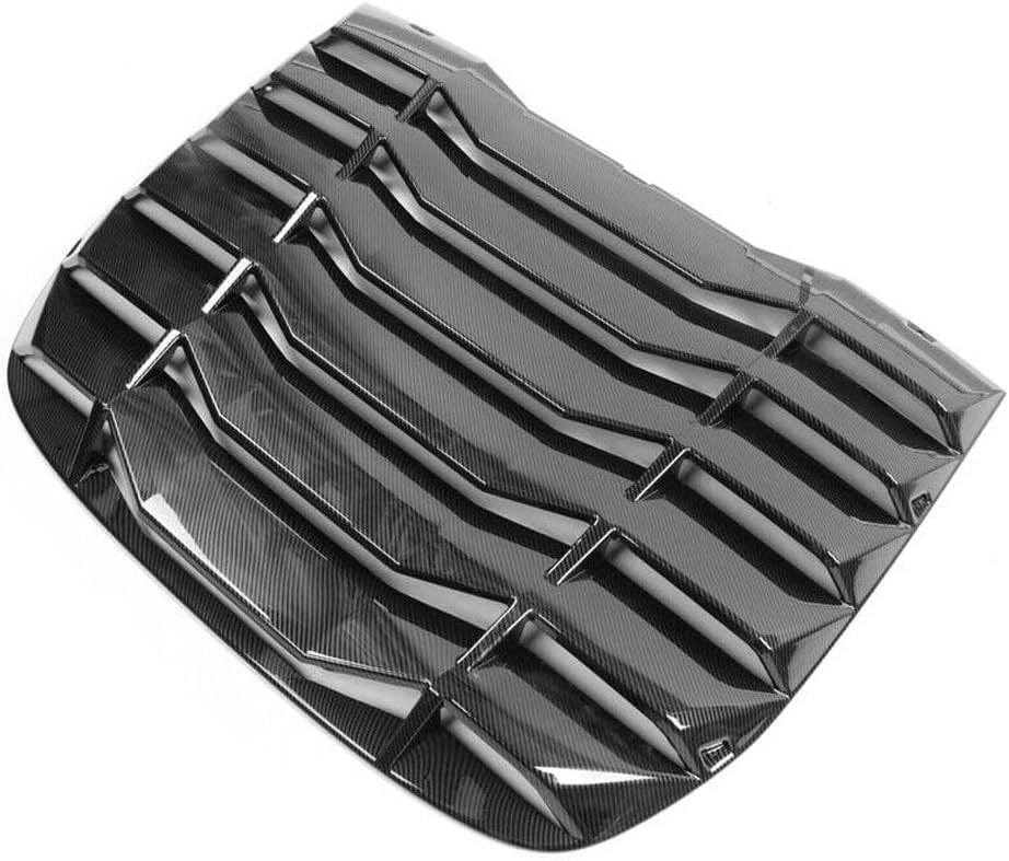 2Dr Window Louver Sun Shade Cover Carbon Fiber Print Rear for Nissan for 370Z 2009-2020 4Car-Wdlr- N370Z16-CFL