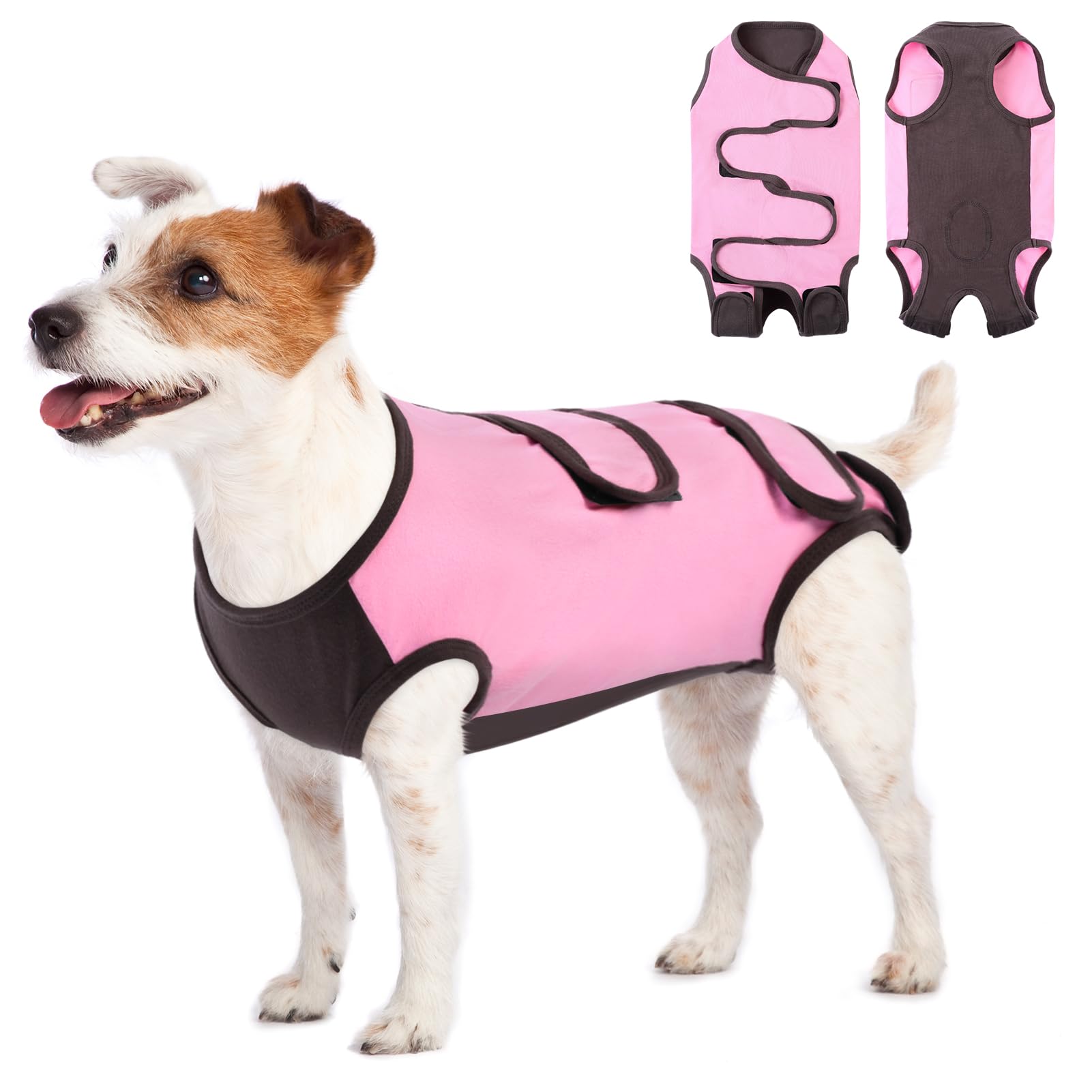 ASENKU Body Post Operatorio Cane Femmina Tutina Recupero Cane per Ferite Pigiama per Cani Protezione Postoperatoria Vestito Cane Colletto Alternativo Dopo l'intervento Chirurgico