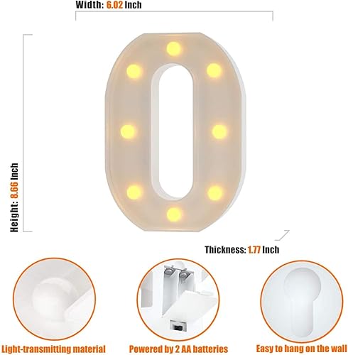 Miniatura 3 de Letras con luces LED de marquesina de plástico, letrero con luces LED del alfabeto blanco con bombillas de diamante 2AA para confesión, boda,