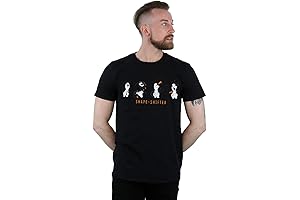 Disney Men's Frozen 2 Shape Shifter Olaf XXXXX-Large Black T-Shirt