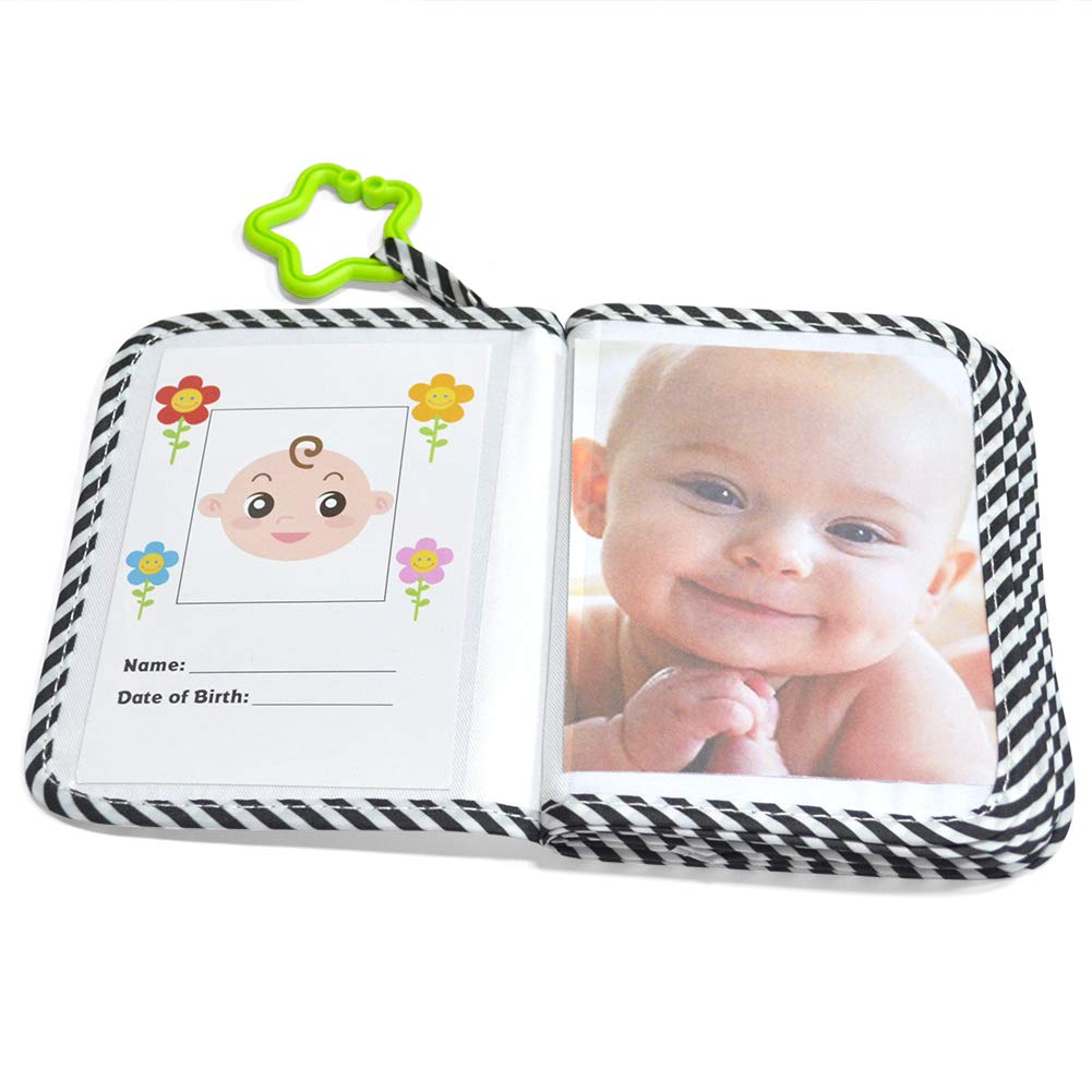 ABCKEY My Family and Friends Baby Photo Album with Sunflower Baby-Safe Mirror Holds 18 Photos : Baby