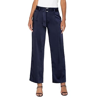 Liverpool Los Angeles Belted Paperbag Wide Leg Pant 30 Women